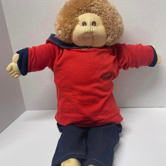 CABBAGE PATCH KIDS DOLL XAVIER ROBERTS LITTLE PEOPLE SOFT SCULPTURE BOY VINTAGE - Picture 2 of 12